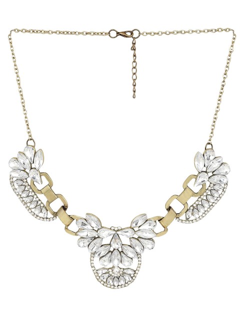 

FemNmas Bronze-Toned Gold-Plated Oxidised Necklace