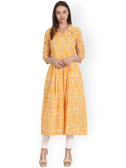 

Nayo Women Yellow Printed Anarkali Kurta