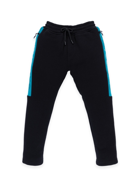 

Status Quo Boys Black Solid Cotton Track Pants