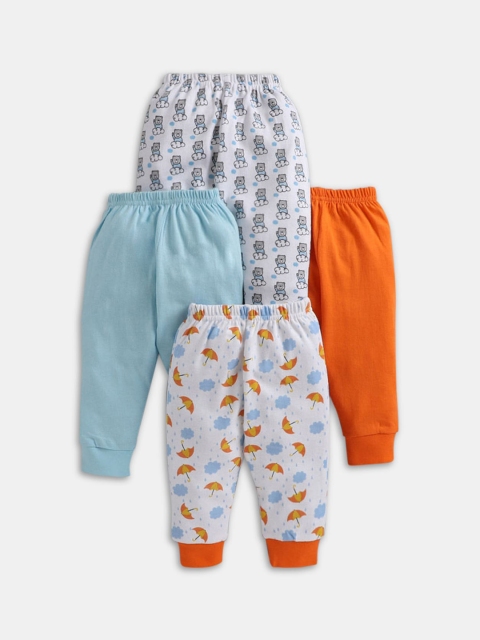 

Hopscotch Infant Boys Pack Of 4 Printed Cotton Joggers, Orange
