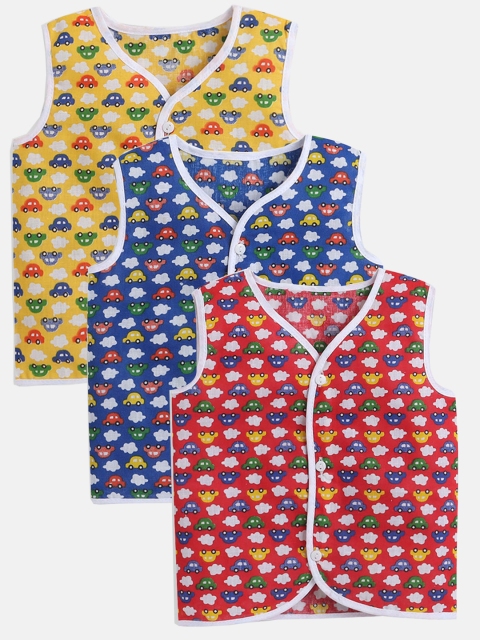 

Hopscotch Kids Multicoloured Pack of 3 Printed V-Neck T-shirt, Multi