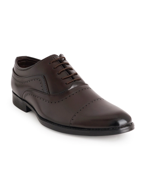 

Style Shoes Men Brown Solid Lace-Up Formal Shoes