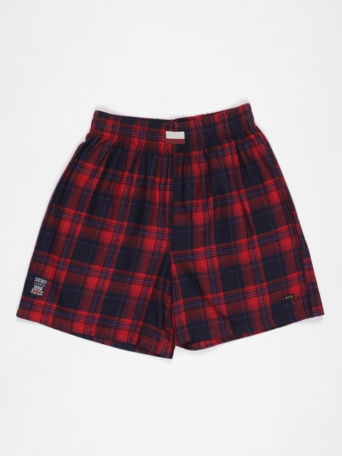 

V2 Value & Variety Boys Navy Blue Checked Denim Shorts