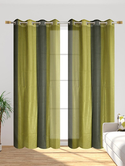 

Molly & Michel Green Sheer Door Curtain