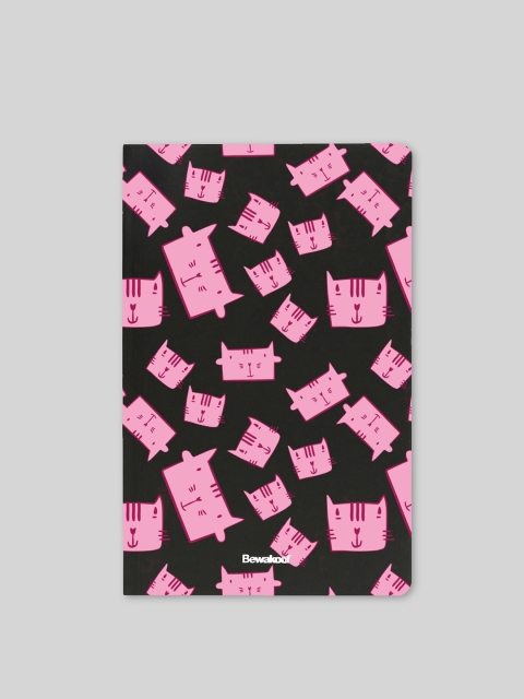 

Bewakoof Black & Pink Printed Notebook