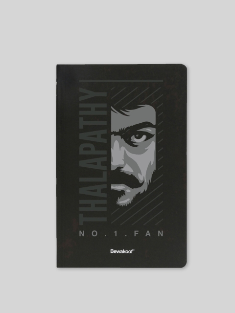 

Bewakoof Black & Grey Printed Notebook