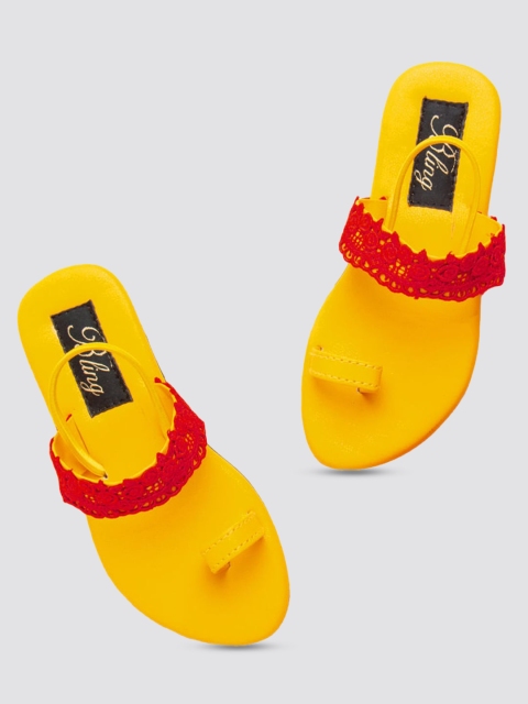 

Hopscotch Girls Yellow Ethnic Flats