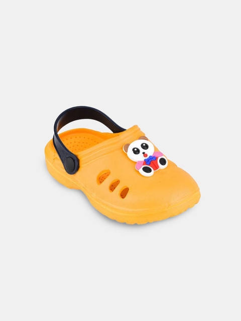 

Hopscotch Unisex Kids Orange & White PU Clogs Sandals