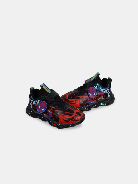 

Hopscotch Unisex Kids Black Printed Boat Shoes