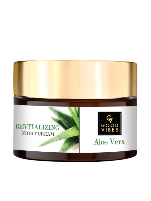 

Good Vibes Aloe Vera Revitalizing Night Cream for Dry & Dull Skin - 50g, White