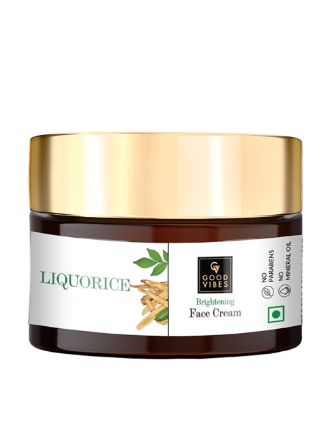 

Good Vibes Liquorice Brightening Face Cream with Green Tea & Avocado Oil - 50g, White