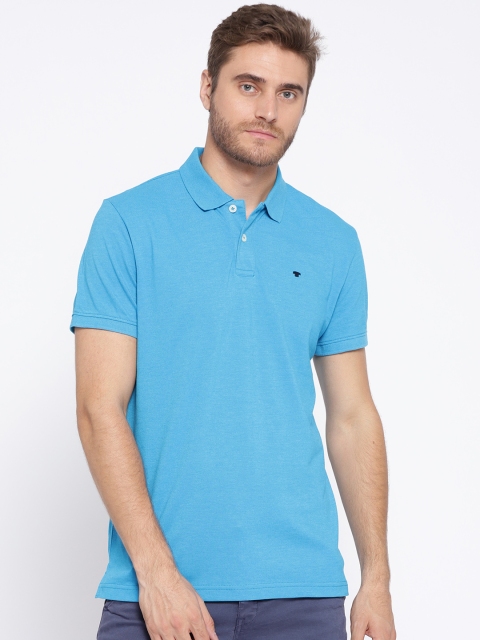 

Tom Tailor Men Blue Solid Polo Collar T-shirt