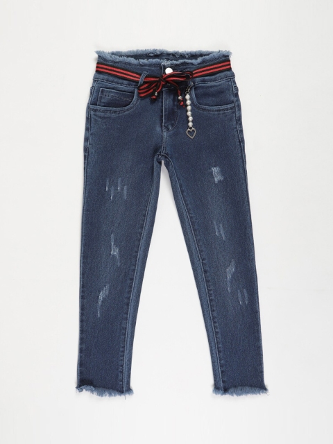 

V2 Value & Variety Girls Blue Low Distress Jeans