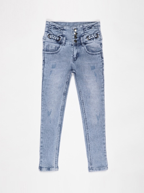 

V2 Value & Variety Girls Blue Heavy Fade Jeans