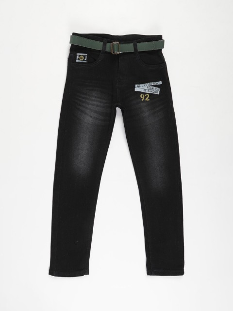 

V2 Value & Variety Boys Black Mildly Distressed Light Fade Jeans