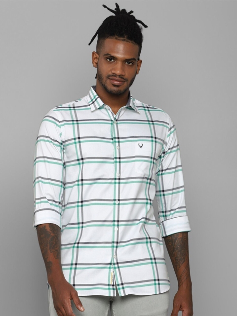 

Allen Solly Men White Slim Fit Checked Casual Shirt