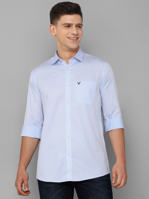 Allen Solly Men Blue Slim Fit Striped Casual Shirt