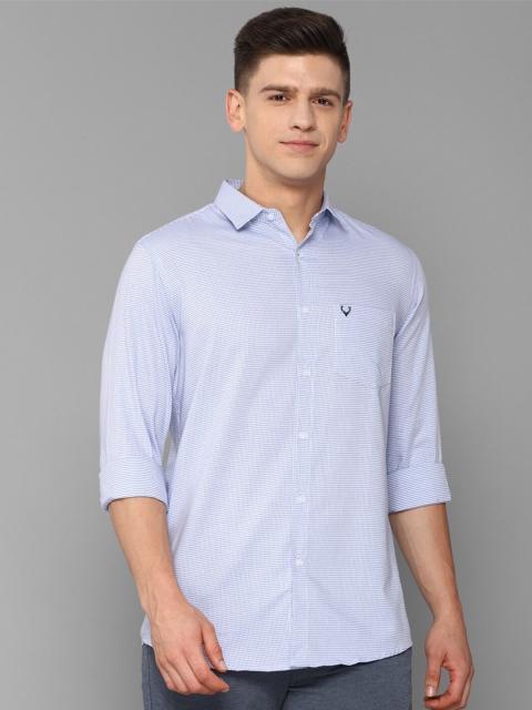

Allen Solly Men Blue Slim Fit Printed Pure Cotton Casual Shirt