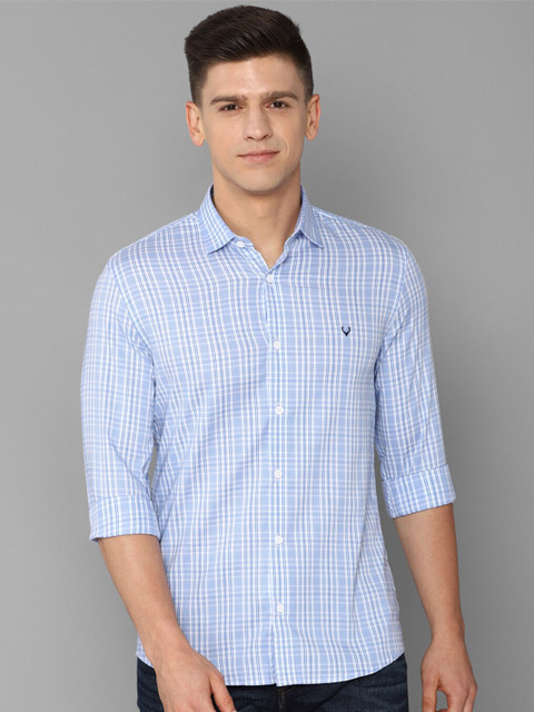 

Allen Solly Men Blue Slim Fit Checked Casual Shirt