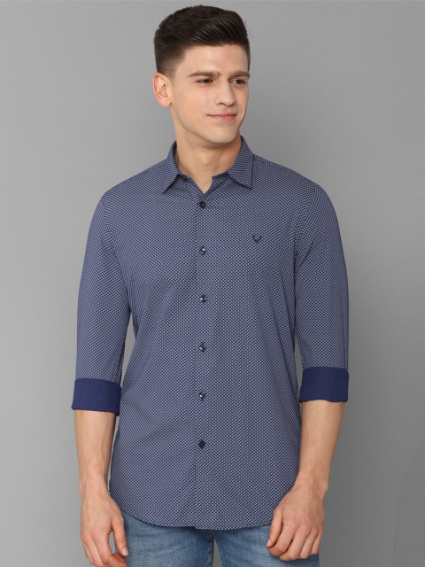 

Allen Solly Men Blue Slim Fit Printed Casual Shirt
