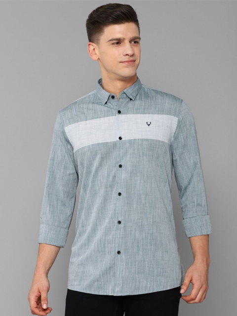 

Allen Solly Sport Men Blue Striped Cotton Casual Shirt