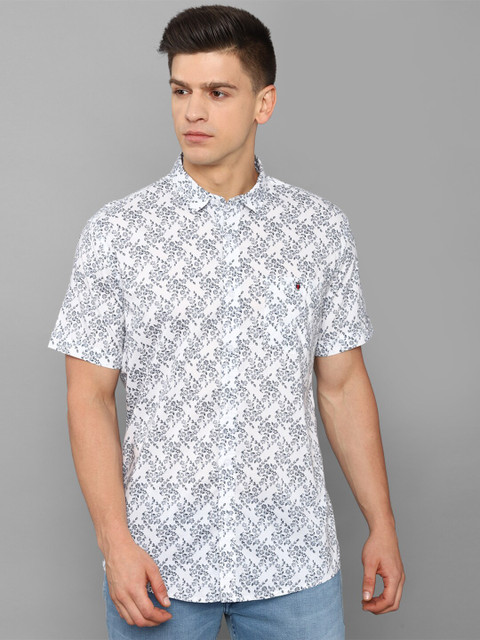 

Louis Philippe Jeans Men White Slim Fit Floral Printed Casual Shirt