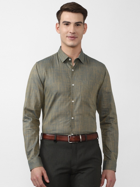 

Peter England Men Olive Green Slim Fit Formal Shirt