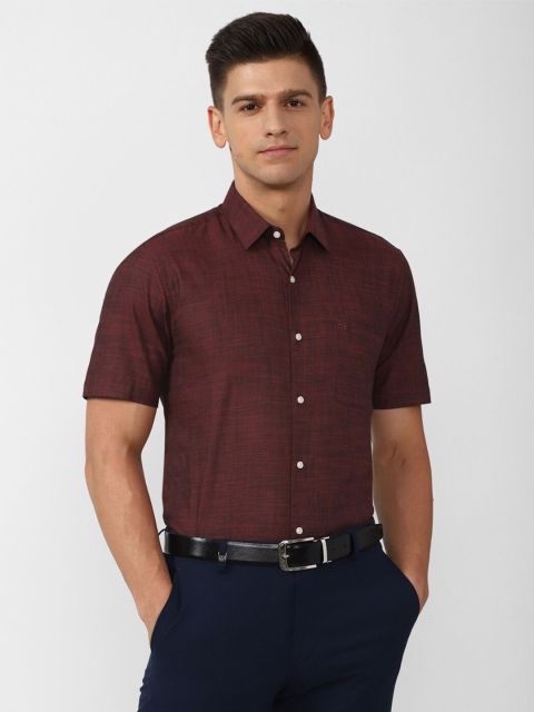 

Peter England Men Maroon Formal Shirt