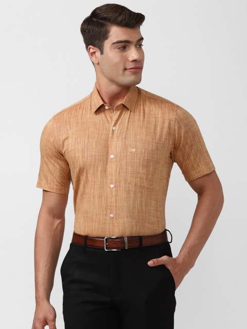 

Peter England Men Khaki Formal Shirt