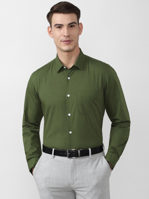 

Peter England Men Olive Green Slim Fit Formal Shirt