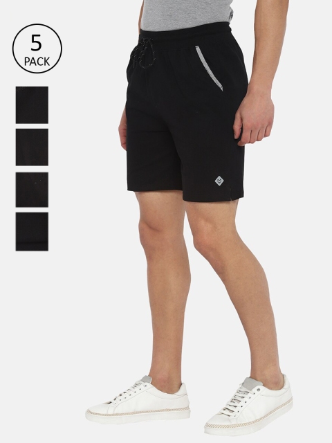 

Almo Wear Men Black Set Of 5 Lounge Shorts