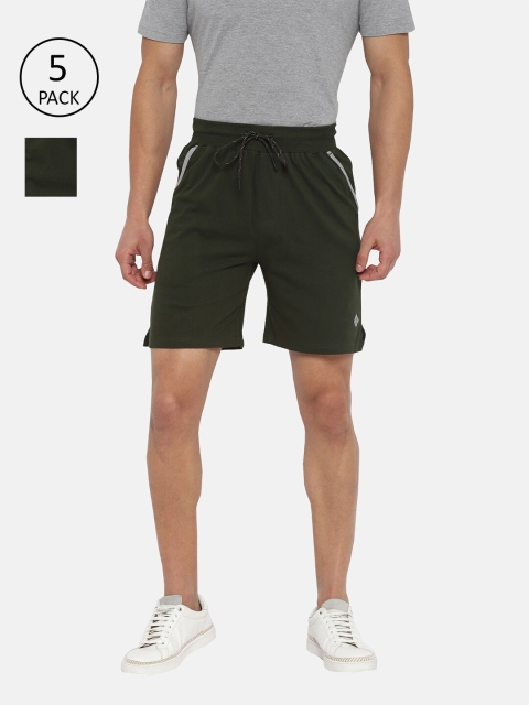 

Almo Wear Men Pack Of 5 Green Lounge Shorts