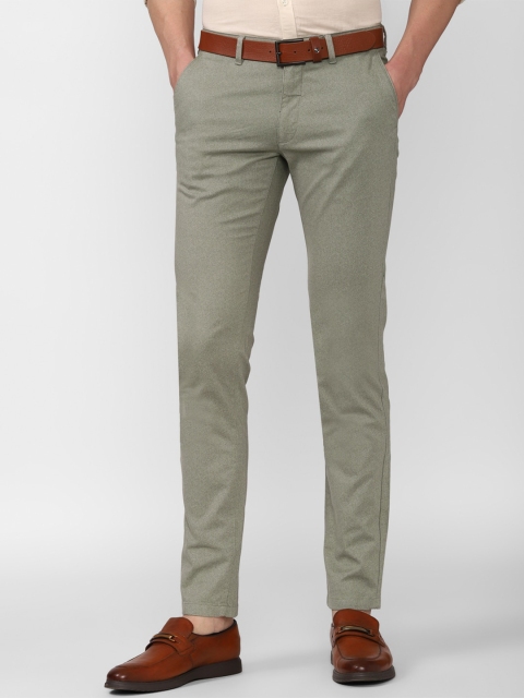 

Van Heusen Sport Men Olive Green Textured Slim Fit Trousers