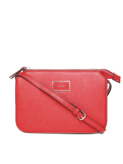 

MANGO Red Solid Sling Bag