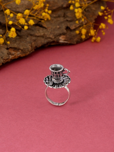 

kashwini Silver-Plated Adjustable Finger Ring