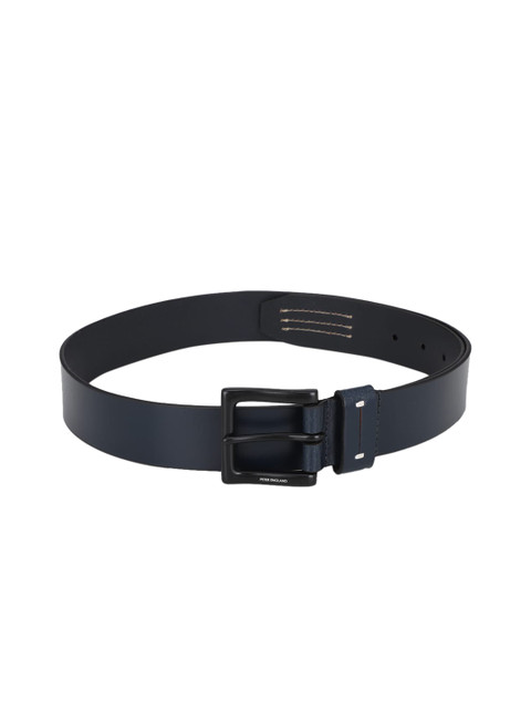 

Peter England Men Navy Blue Leather Belt