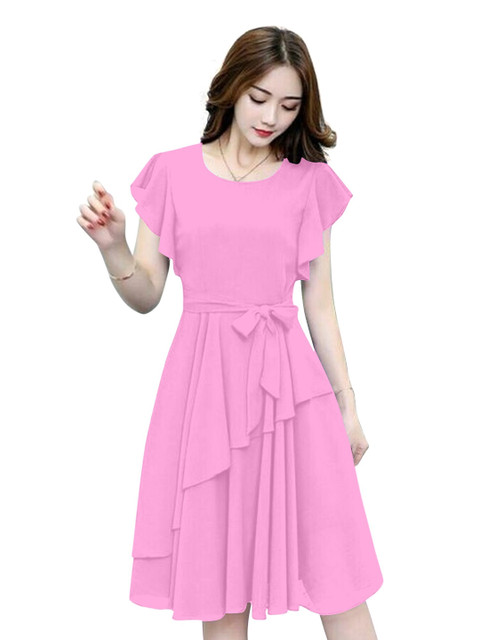 

APNISHA Pink Georgette Dress