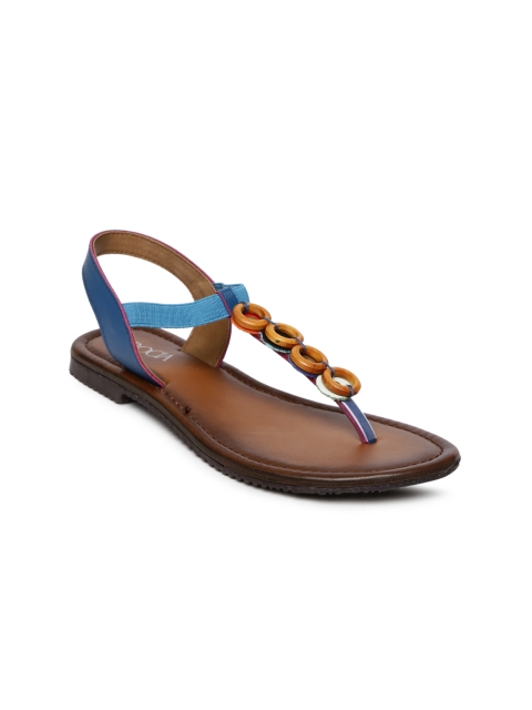 

Rocia Women Blue & Brown T-Strap Flats