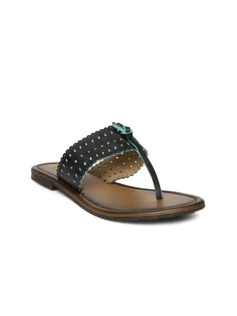 

Rocia Women Black Solid T-Strap Flats