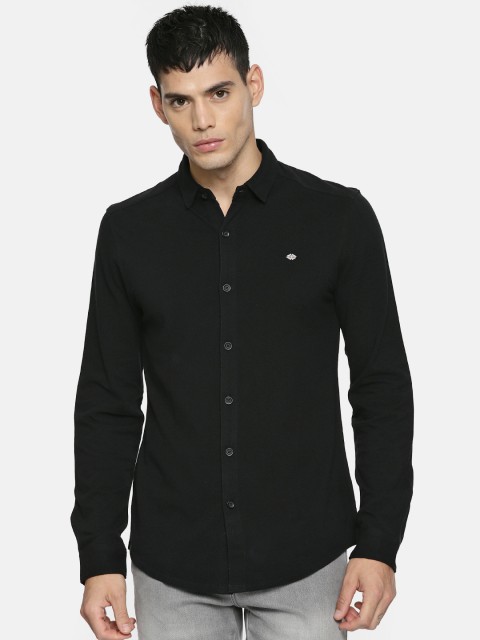 

Ed Hardy Men Black Slim Fit Solid Casual Shirt