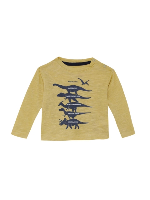 

UNDER FOURTEEN ONLY Boys Yellow Printed T-shirt