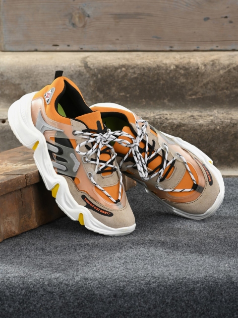 

Absolutee Shoes Men Orange, Black Sneakers