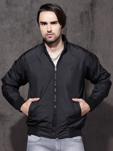 

Roadster Men Black Solid Bomber