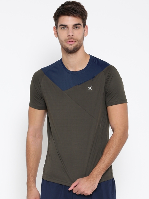 

HRX by Hrithik Roshan Men Charcoal Grey Solid Round Neck T-shirt