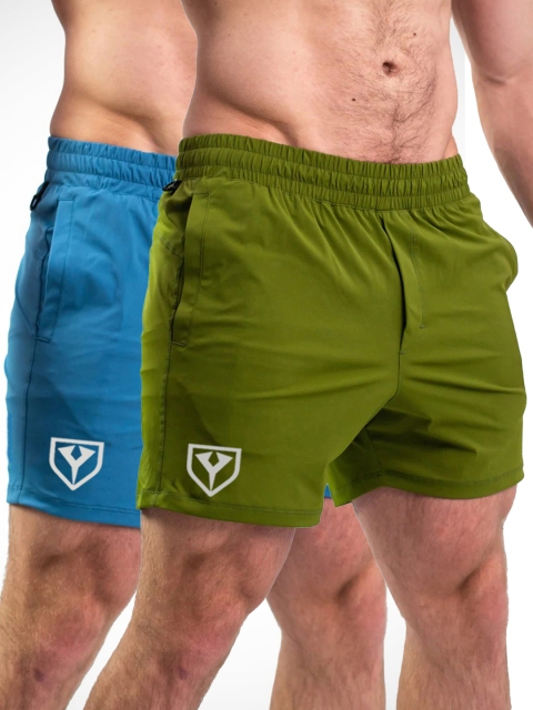 

Yazole Men Blue Pack Of 2 Loose Fit Training or Gym Sports Shorts