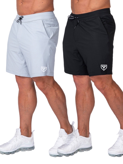 

Yazole Men Multicoloured Loose Fit Training or Gym Sports Shorts, Grey