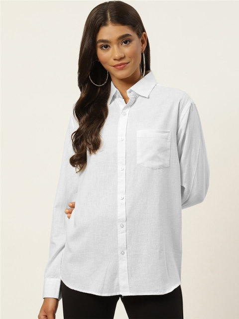 

Molcha Women White Comfort Semiformal Shirt