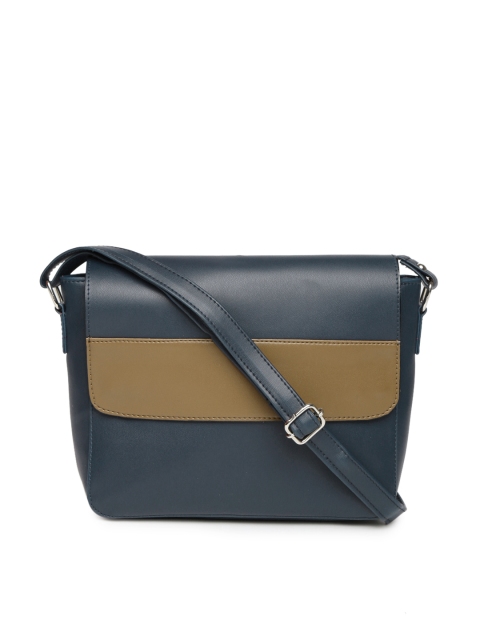 

Mast & Harbour Navy & Tan Colourblocked Sling Bag, Navy blue
