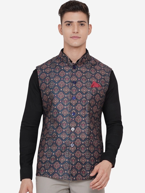 

JB STUDIO Men Multicoloured Floral Printed Nehru Jacket, Multi