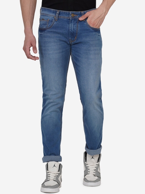 

Greenfibre Men Blue Straight Fit Heavy Fade Stretchable Jeans
